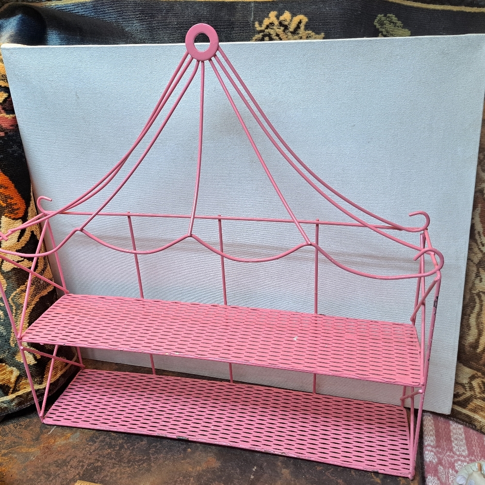 Pink Metal Wall Shelf Circus Tent